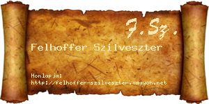 Felhoffer Szilveszter névjegykártya